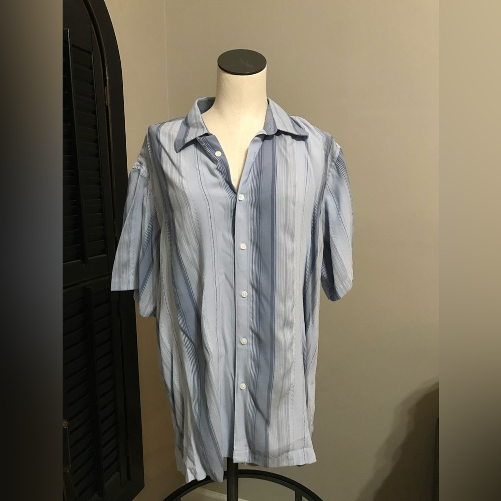 Blue Striped Button Down Shirt